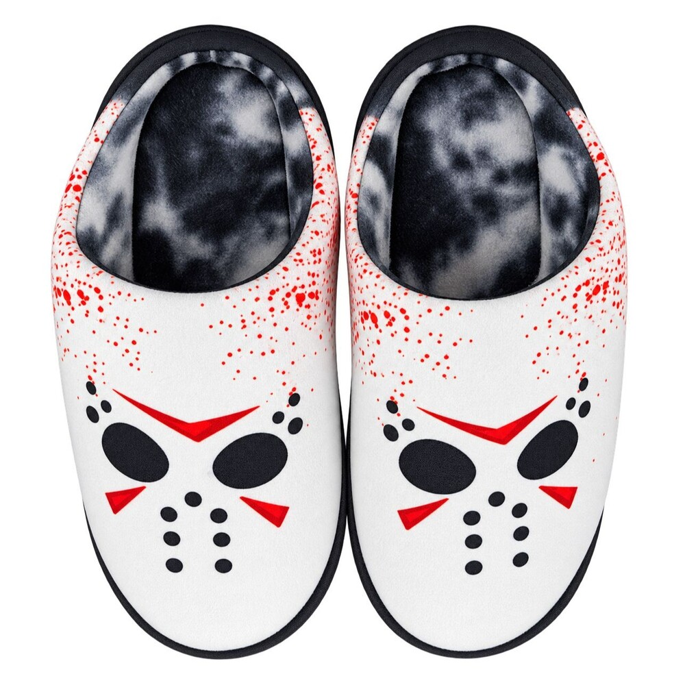 Official Friday the 13th Jason Voorhees Mules Slippers Men's XL Mask Horror NWT